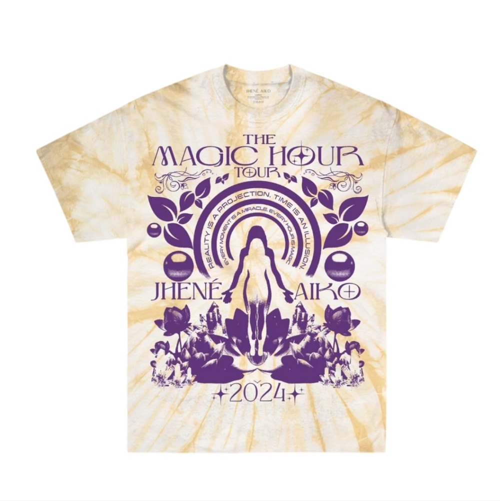 Jhene Aiko Concert | Magic Hour Tour 2024 Tie-Dye Tee NWOT